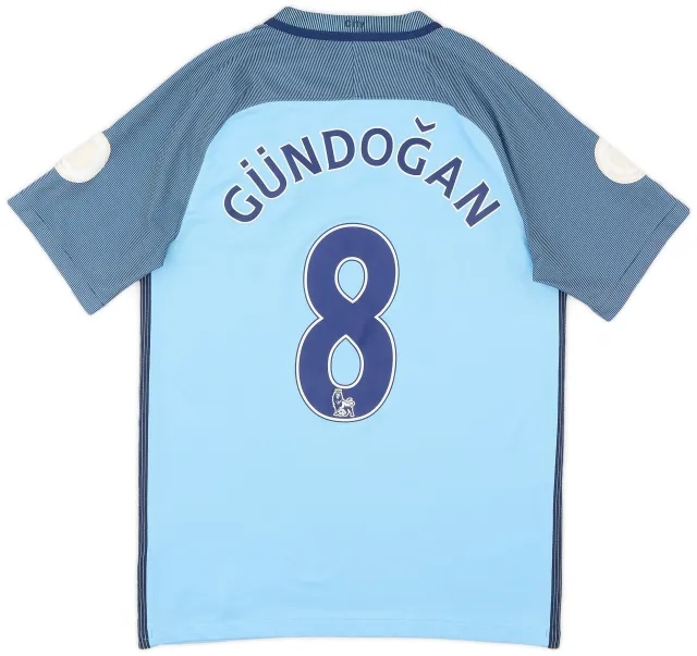Nike 2016-17 Manchester City Home Shirt Gundogan #8 - 5/10 - (S)