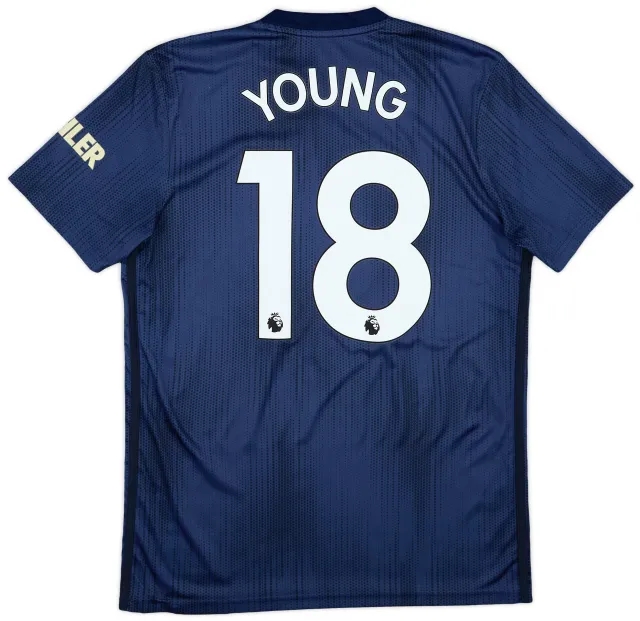 adidas 2018-19 Manchester United Third Shirt Young #18 - 6/10 - (M)