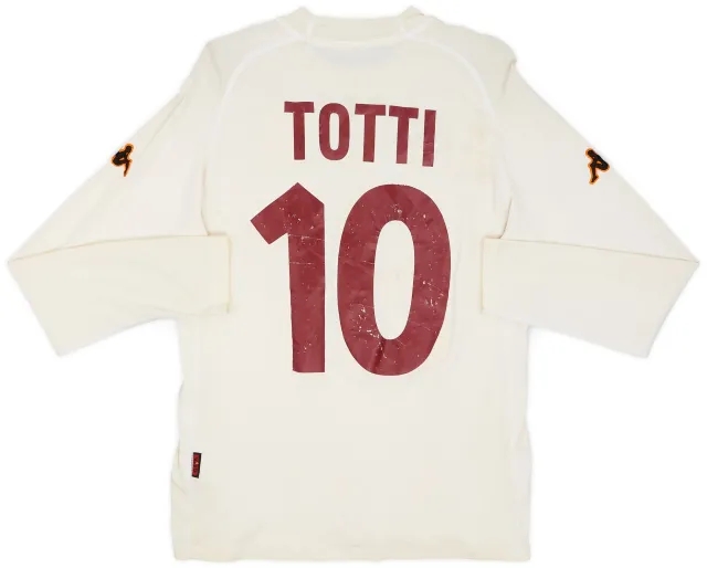 Kappa 2000-01 Roma Away L/S Shirt Totti #10 - 4/10 - (S)