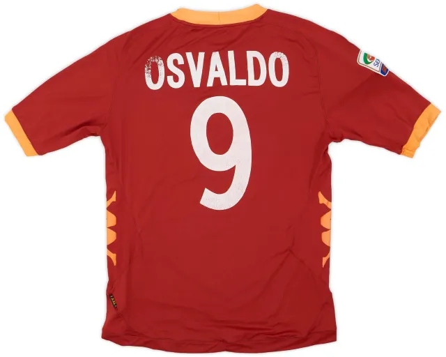 Kappa 2011-12 Roma Home Shirt Osvaldo #9 - 5/10 - (XXL)