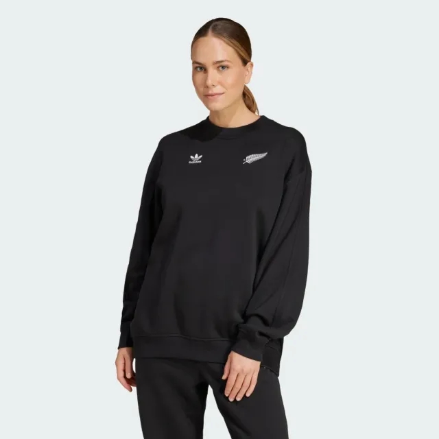 adidas All Blacks Essentials Long Sleeve Crew Sweatshirt