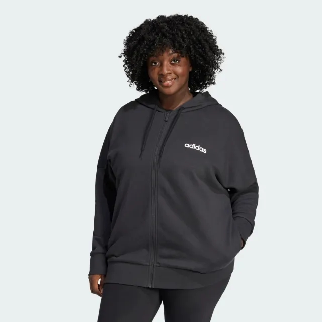 Adidas Essentials Linear French Terry Plus Full Zip Sweatshirt
