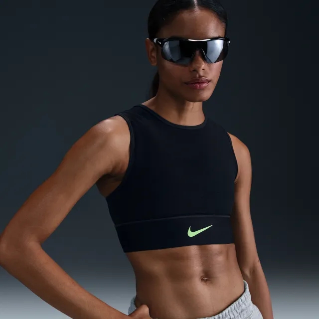 F.C. Barcelona Third Women's Nike Football Layered Sports Bra - Black - Polyester/Elastane