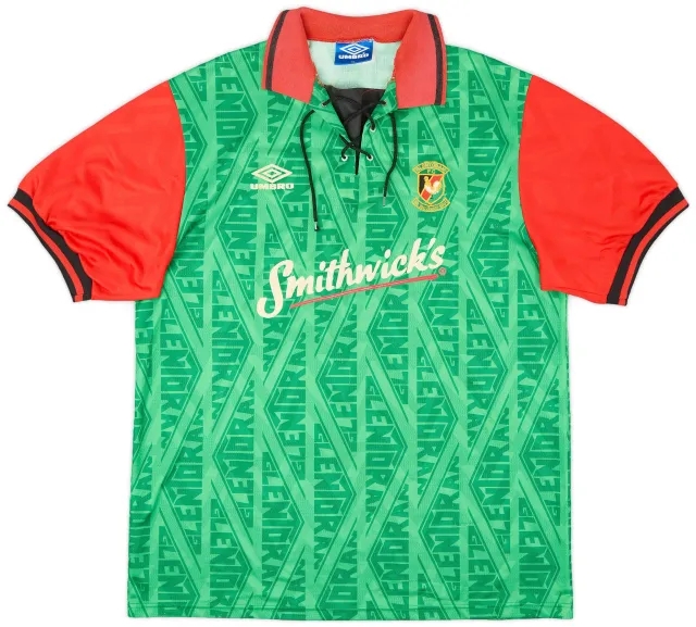 Umbro 1992-93 Glentoran Home Shirt - 8/10 - (XL)