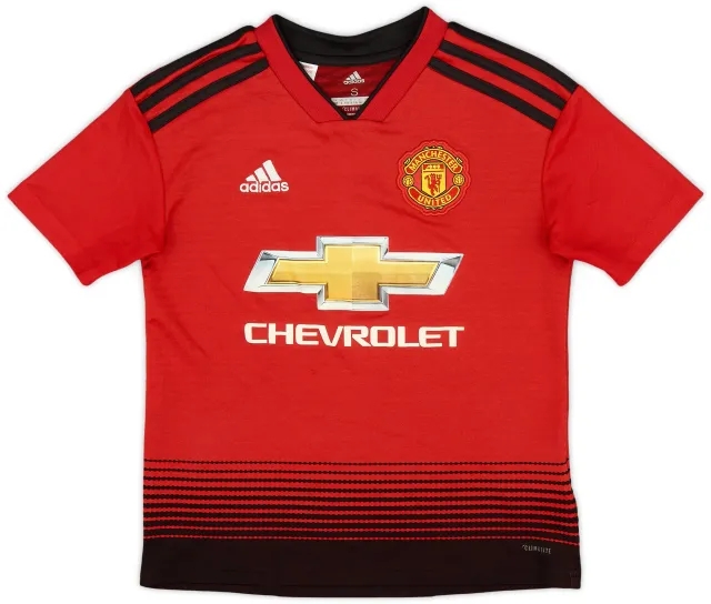 adidas 2018-19 Manchester United Home Shirt - 8/10 - (S.Boys)