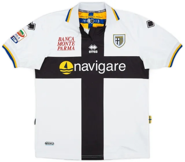 Errea 2010-11 Parma Home Shirt - 7/10 - (XS)