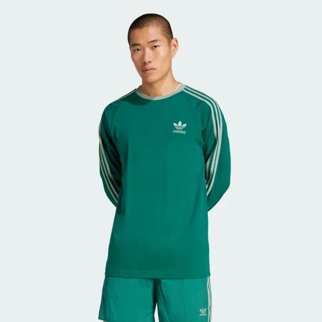 adidas Originals T-Shirt Adidas Adicolor Classics 3-Stripes Longsleeve T-Shirt Collegiate Green Xxl