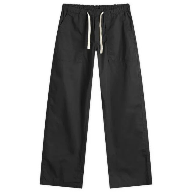 Palm Angels Men's Curved Logo Loose Trousers Black