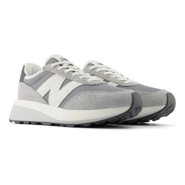 New Balance Unisex 370 in Grey/White Suede/Mesh
