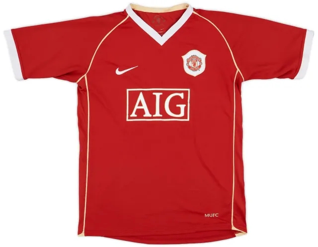 Nike 2006-07 Manchester United Home Shirt - 7/10 - (M.Boys)