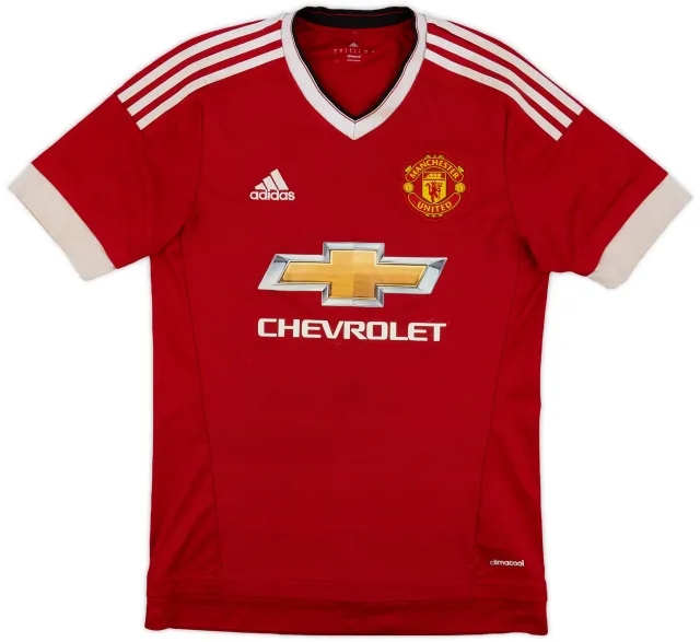 adidas 2015-16 Manchester United Home Shirt - 4/10 - (S)