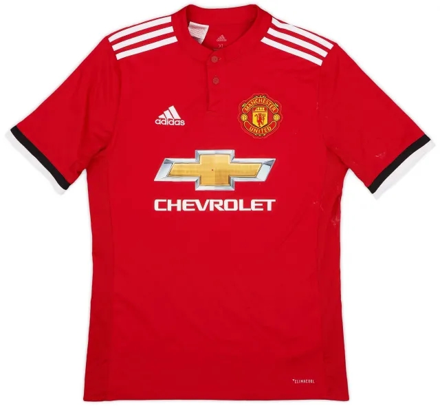 adidas 2017-18 Manchester United Home Shirt - 5/10 - (XL.Boys)