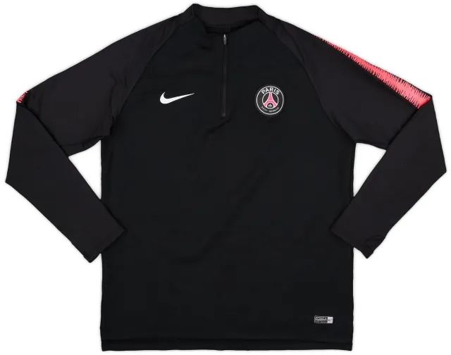 2018-19 Paris Saint-Germain Nike 1/4 Zip Drill Top - 8/10 - (L)