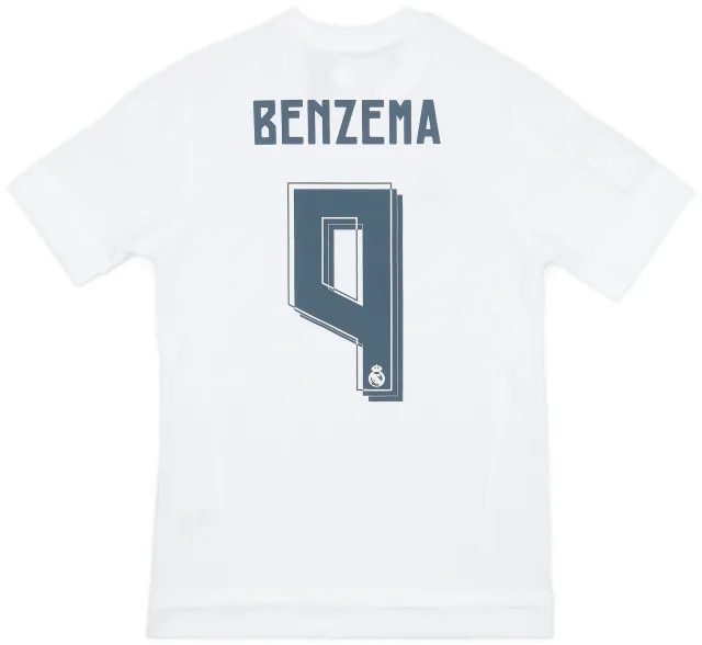 adidas 2015-16 Real Madrid Home Shirt Benzema #9 (S)