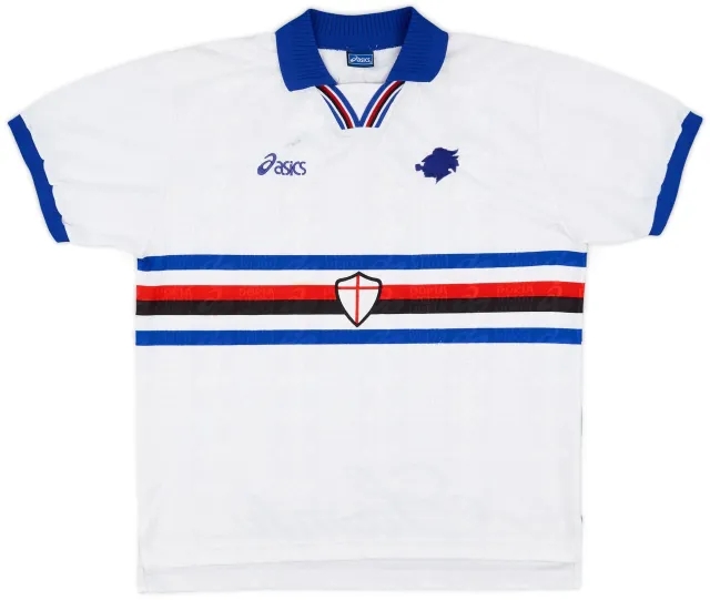 Asics 1997-98 Sampdoria Signed Away Shirt - 8/10 - (L)