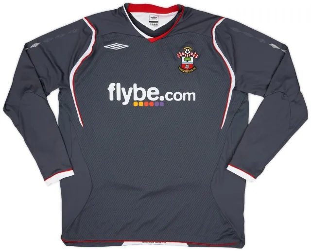 Umbro 2008-09 Southampton Away L/S Shirt #3 - 8/10 - (XL)