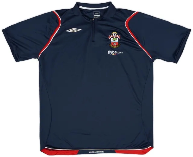 2008-09 Southampton Umbro 1/4 Zip Polo Shirt - 8/10 - (XL)