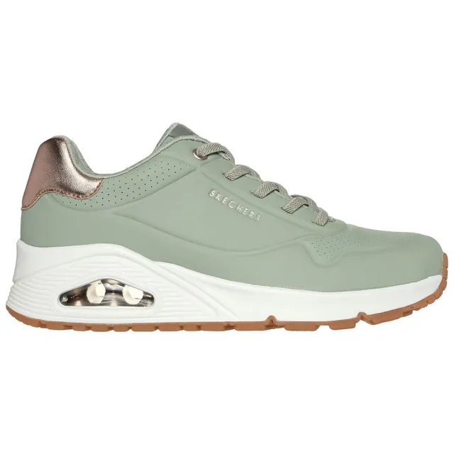 Skechers Women's Uno - Shimmer Away Sneaker in Sage