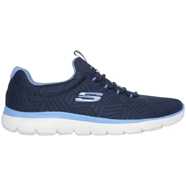Skechers Women's Summits - Artistry Chic Sneaker in Navy Blue/Blue