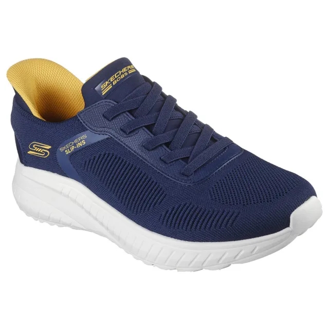 Skechers Men's Slip-ins: BOBS Sport Squad Chaos - Solid Step Sneaker in Navy Blue