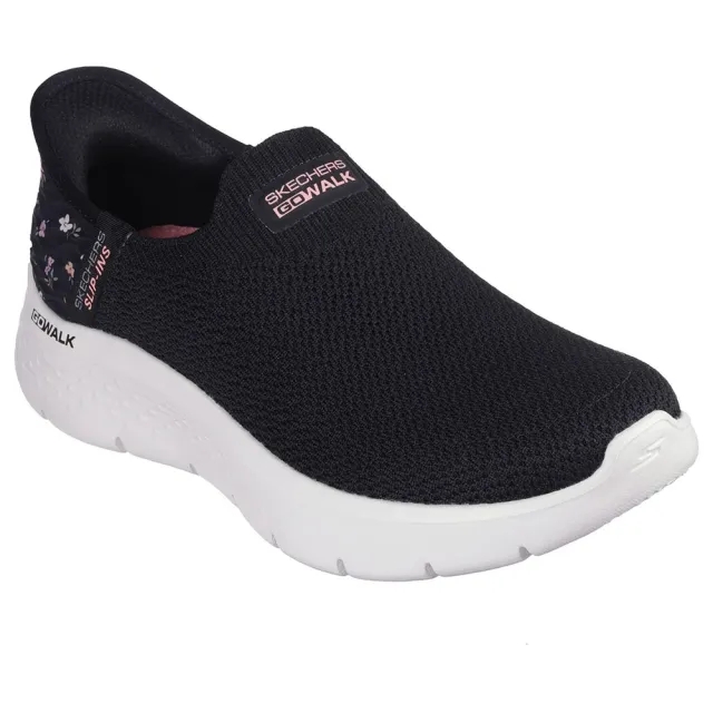Skechers Women's Slip-ins: GO WALK Flex - Sunset Rose Slip-On Shoes in Black/Pink