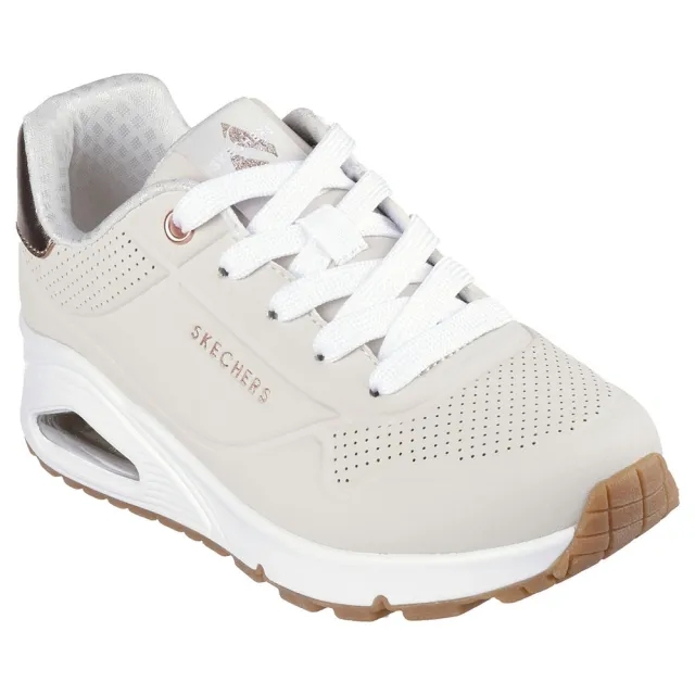 Skechers Girls Uno Gen1 - Shimmer Away Sneaker in Natural
