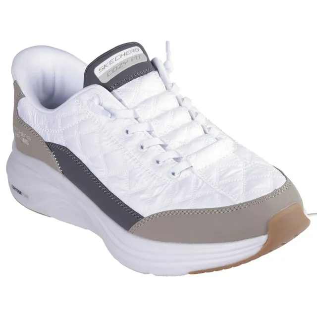Skechers Men's Slip-ins: Contour Foam - Cosy Fit Sneaker in White/Taupe