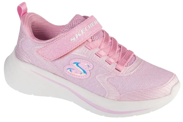 Skechers Girls Wave 92 Sneaker in Light Pink