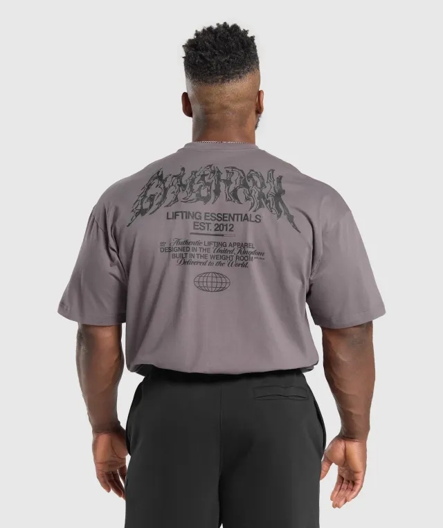 Gymshark Metal Lifting Graphic T-Shirt - Brushed Purple