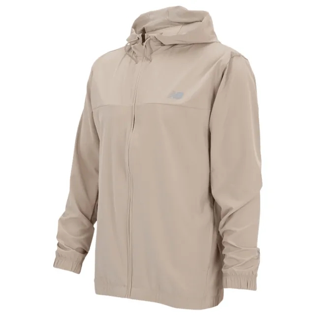 New Balance Men's Woven Full Zip Jacket in Grey Polywoven