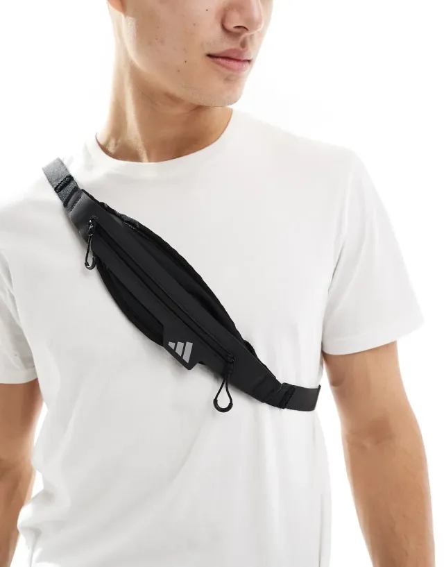 Adidas Running Waist Bag In Black