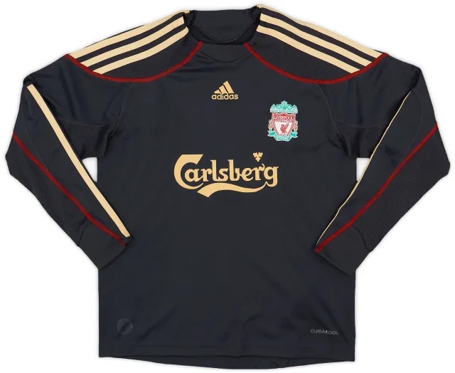 adidas 2009-10 Liverpool Away L/S Shirt - 8/10 - (S.Boys)