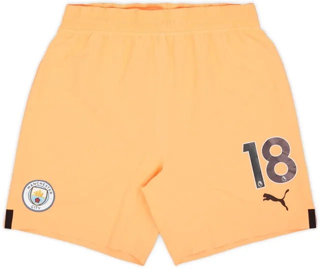Puma 2022-23 Manchester City Player Issue GK Shorts #18 - 7/10 - (L)
