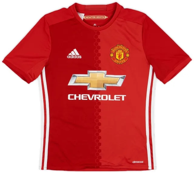 adidas 2016-17 Manchester United Home Shirt - 9/10 - (L.Boys)