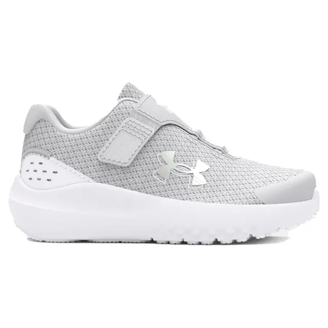 Girls' Infant  Under Armour  Surge 4 AC Running Shoes Halo Gray / White / Iridescent 6.5