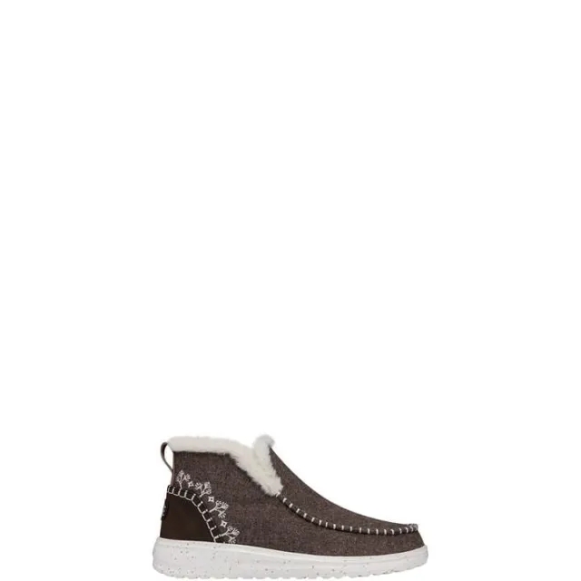 HEYDUDE Denny Faux Shearling Women Shoes - Black
