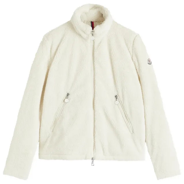 Moncler Women's Polignac Light Fluffy Zip Jacket Beige