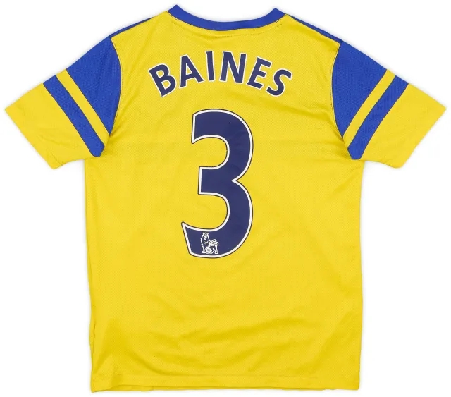 Nike 2013-14 Everton Away Shirt Baines #3 - 6/10 - (M.Boys)