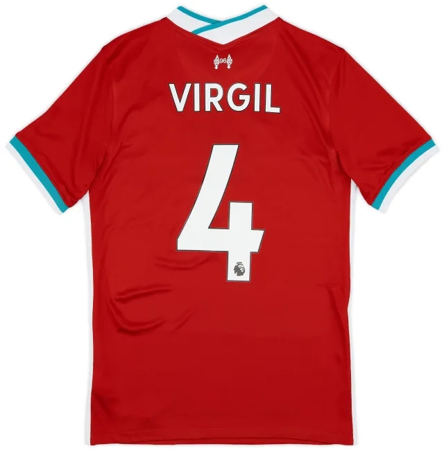 Nike 2020-21 Liverpool Home Shirt Virgil #4 - 8/10 - (S)