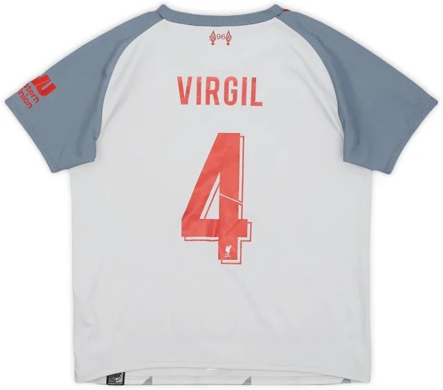 NewBalance 2018-19 Liverpool Third Shirt Virgil #4 - 9/10 - (4-5Y)