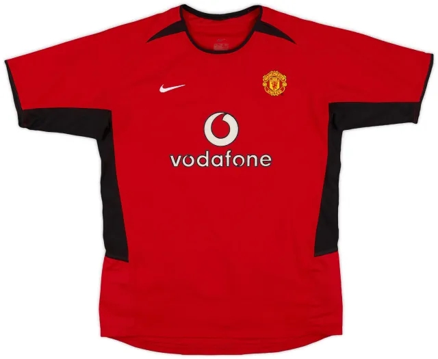 Nike 2002-04 Manchester United Home Shirt - 7/10 - (XL.Boys)