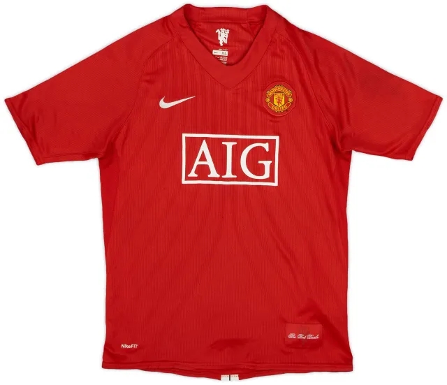 Nike 2007-09 Manchester United Home Shirt - 6/10 - (XL.Boys)