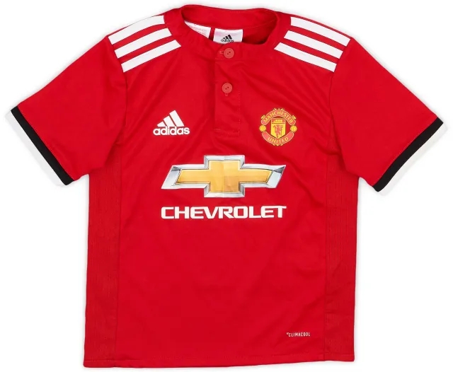 adidas 2017-18 Manchester United Home Shirt - 9/10 - (4-5 Years)