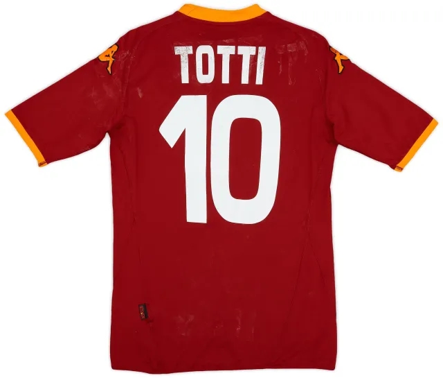 Kappa 2007-08 Roma Home Shirt Totti #10 - 5/10 - (M)