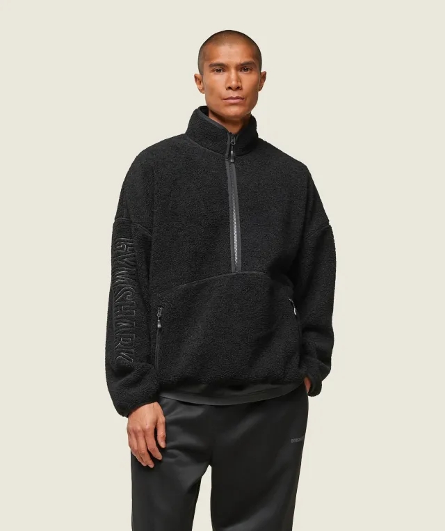 Gymshark everywear Half Zip Sherpa Jacket - Black