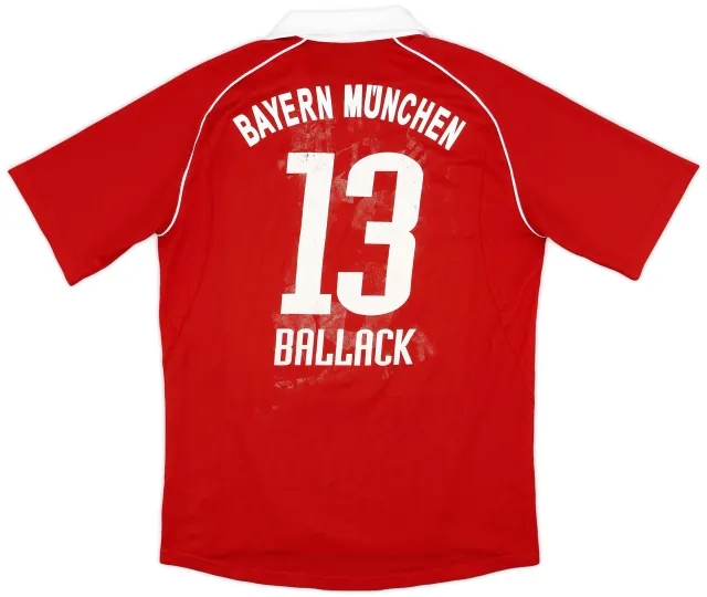 adidas 2005-06 Bayern Munich Home Shirt Ballack #13 - 5/10 - (M)