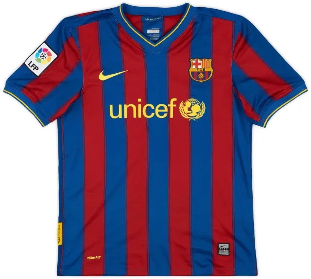Nike 2009-10 Barcelona Home Shirt - 9/10 - (L.Boys)