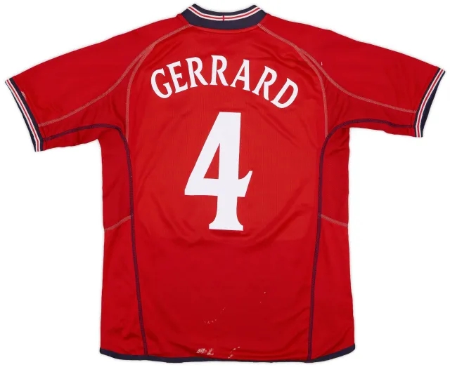 Umbro 2002-04 England Away Shirt Gerrard #4 - 5/10 - (L)