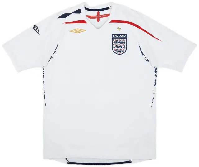 Umbro 2007-09 England Home Shirt - 6/10 - (M)