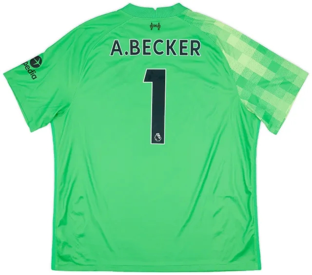 Nike 2021-22 Liverpool GK S/S Shirt A.Becker #1 - 9/10 - (XXL)